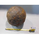 Antique iron canon ball, 20cm diameter