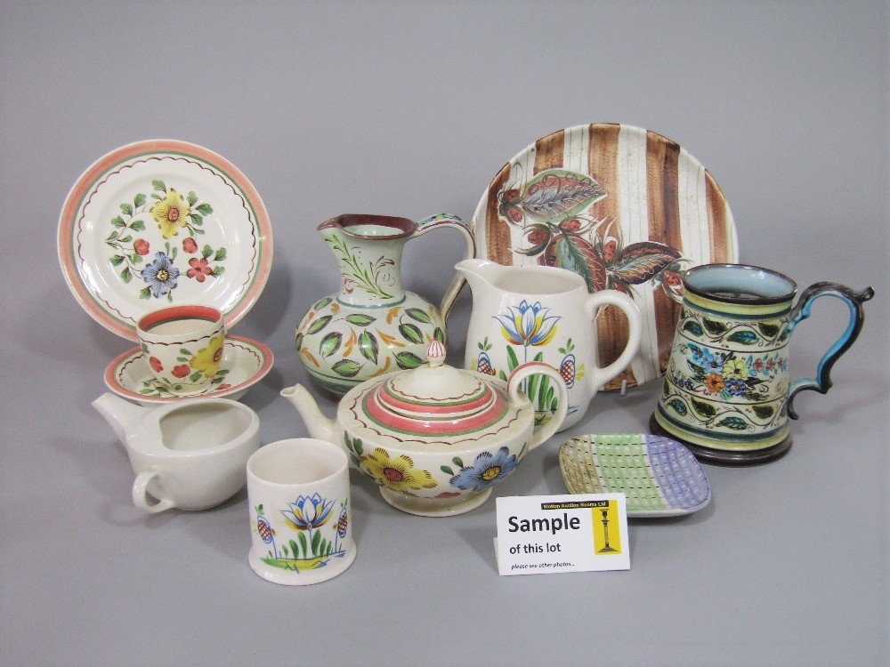 A collection of Denby wares including examples designed by Glyn Colledge including a plate with