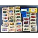 Collection of boxed model cars including 18 Matchbox 'Yesteryear', 23 Lledo 'Days Gone', 10 Corgi
