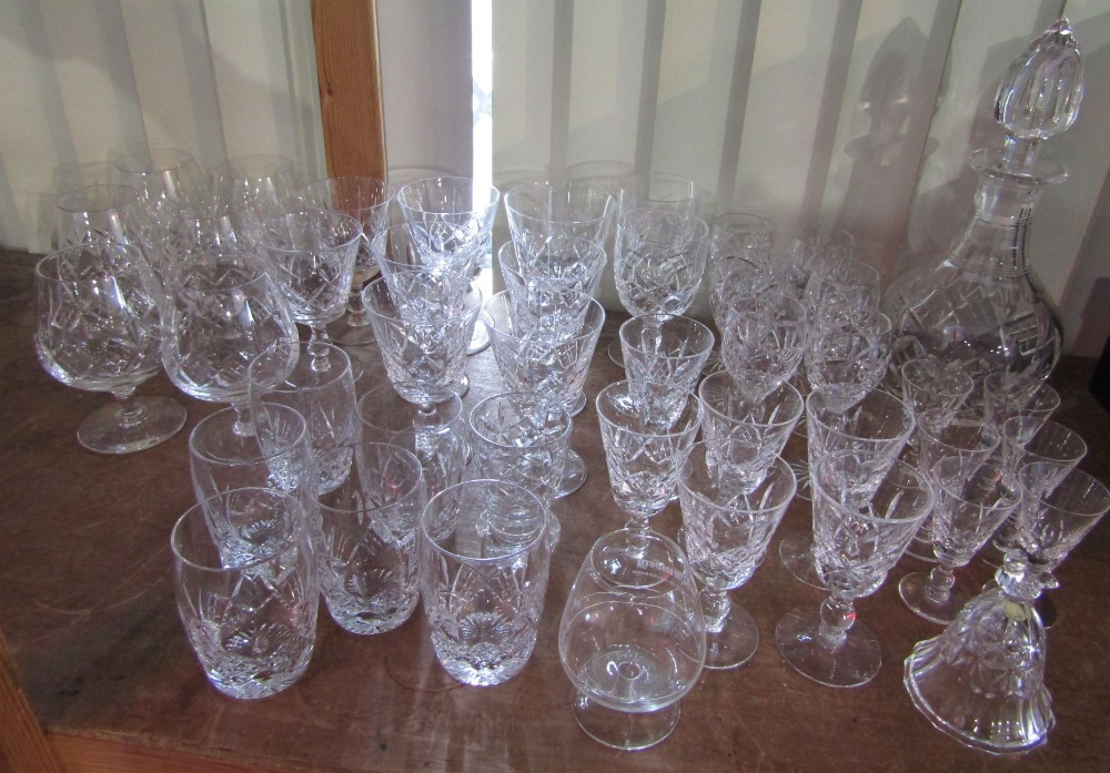 A collection of star cut drinking glasses to include wines, sherry tumblers, etc, together with a - Image 2 of 2