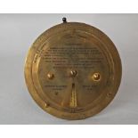 Lacquered brass desk weather forecaster with original canvas case by Negretti and Zambra - Patent