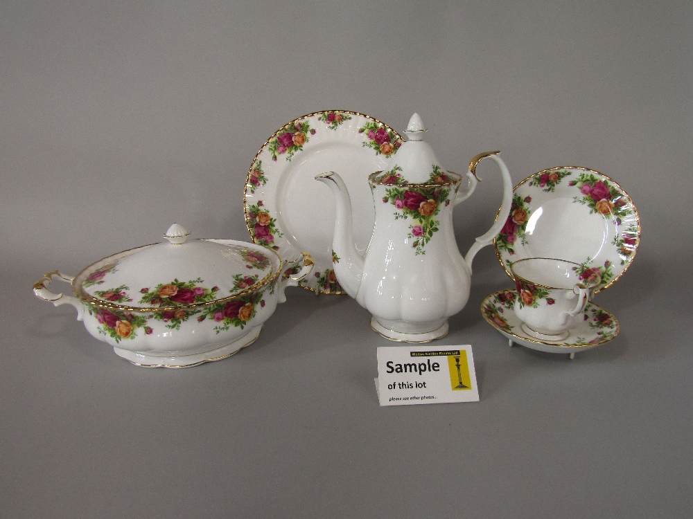 A quantity of Royal Albert Old Country Roses pattern wares comprising a pair of tureens and