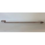 An unusual steel socket bayonet with spear finial, probably German