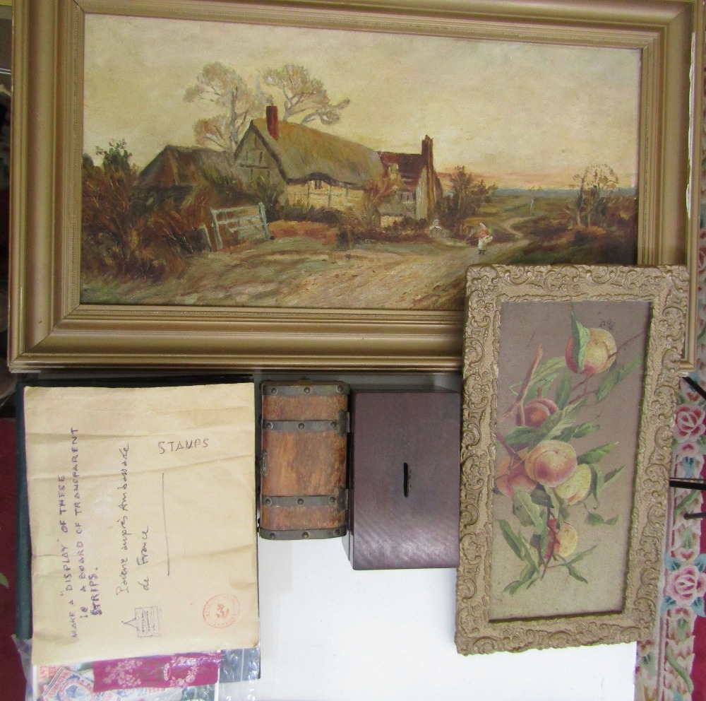 A mixed collection of items to include a stamp album containing British and worldwide stamps, an - Image 4 of 4