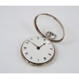 Good quality 19th century pear cased single fusee silver pocket watch by George Janison of Ortlea
