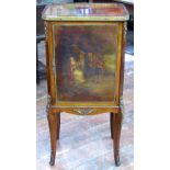 A late 19th century French folio/sheet music cabinet, the front elevation enclosed by a panelled