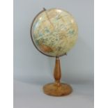 Geographia 8 inch terrestrial globe, 33cm high