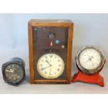 Three interesting time pieces to include a Kodak timer in cast steel case "The Venner" window switch