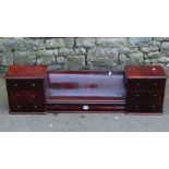 A 19th century mahogany dressing table unit of trinket drawers