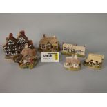 A quantity of Lilliput Lane model buildings including cottages from the Blaise Hamlet collection,