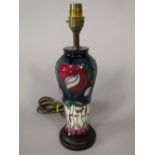 A Moorcroft lamp base of shouldered form in the Tribute to Charles Rennie Mackintosh pattern, 20.5