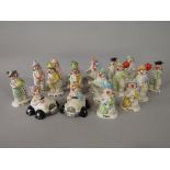 A collection of eighteen Beswick Little Lovables figures with various inscriptions including Happy