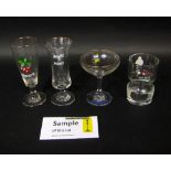 A collection of breweryana or branded glasses to include six Babycham flutes, a collection of six