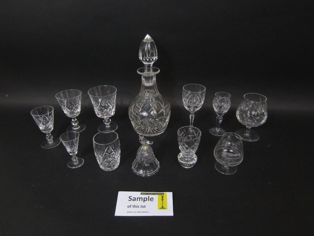 A collection of star cut drinking glasses to include wines, sherry tumblers, etc, together with a