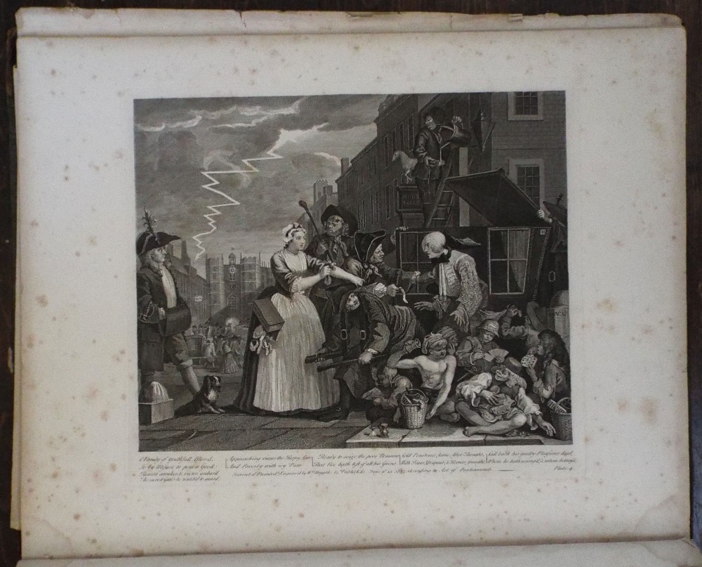 William Hogarth (British 1697-1768) - Portfolio containing black and white engraved plates, - Image 2 of 6