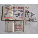 Two stamp albums containing a collection of British and worldwide stamps, together with a large