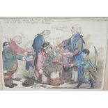 James Gillray (British 1756-1815) - Doctor Sangrado, Curing John Bull of Repletion, coloured etching