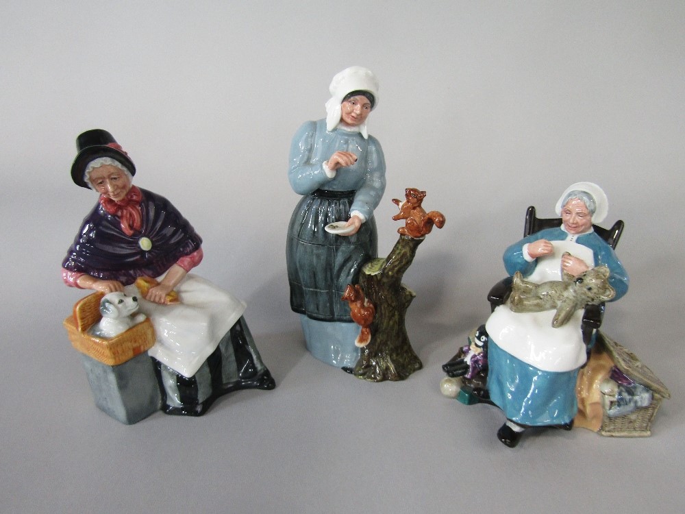 Three Royal Doulton figures Nanny HN221, New Companions HN2770 and Good Friends HN2783 (3)