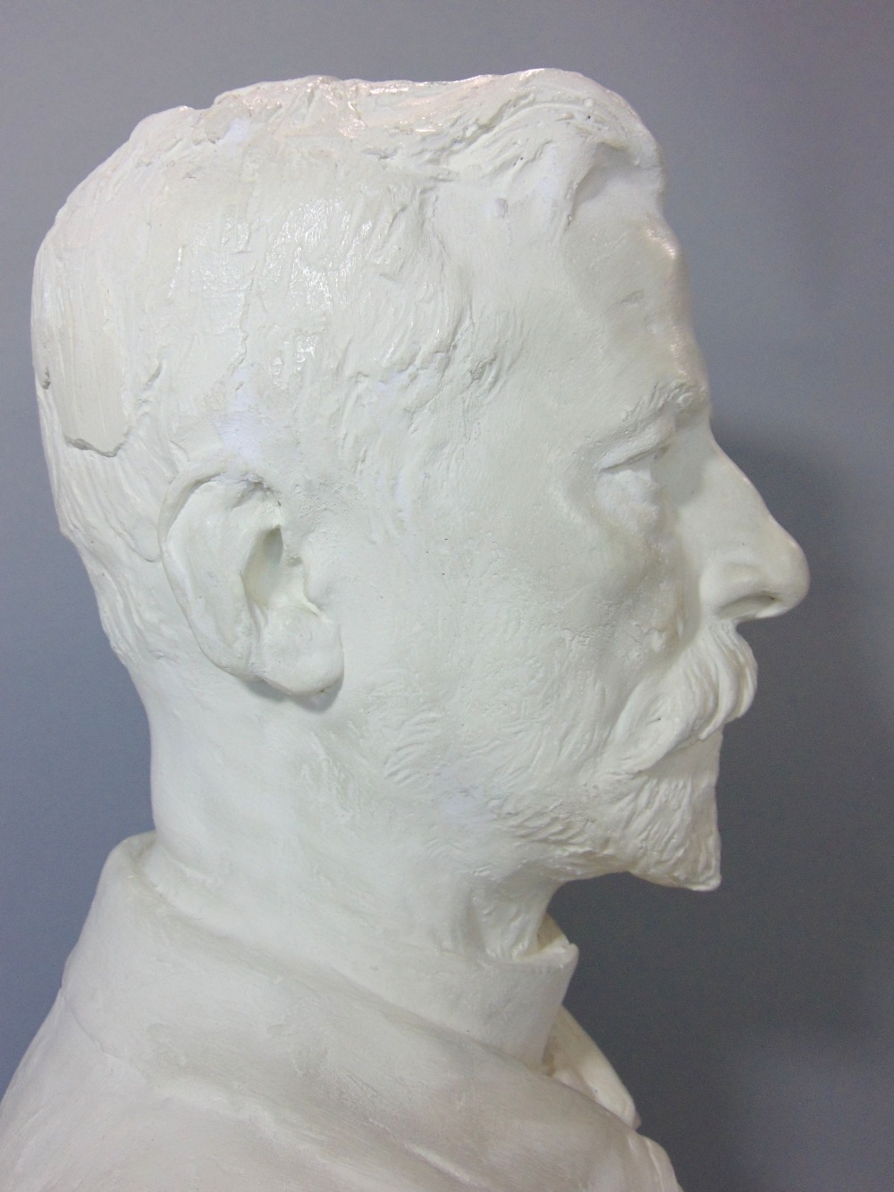 A painted plaster bust of an Edwardian male character - Image 3 of 3