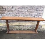 A simple oak prayer rail (ex-Minchinhampton parish church) 180cm long