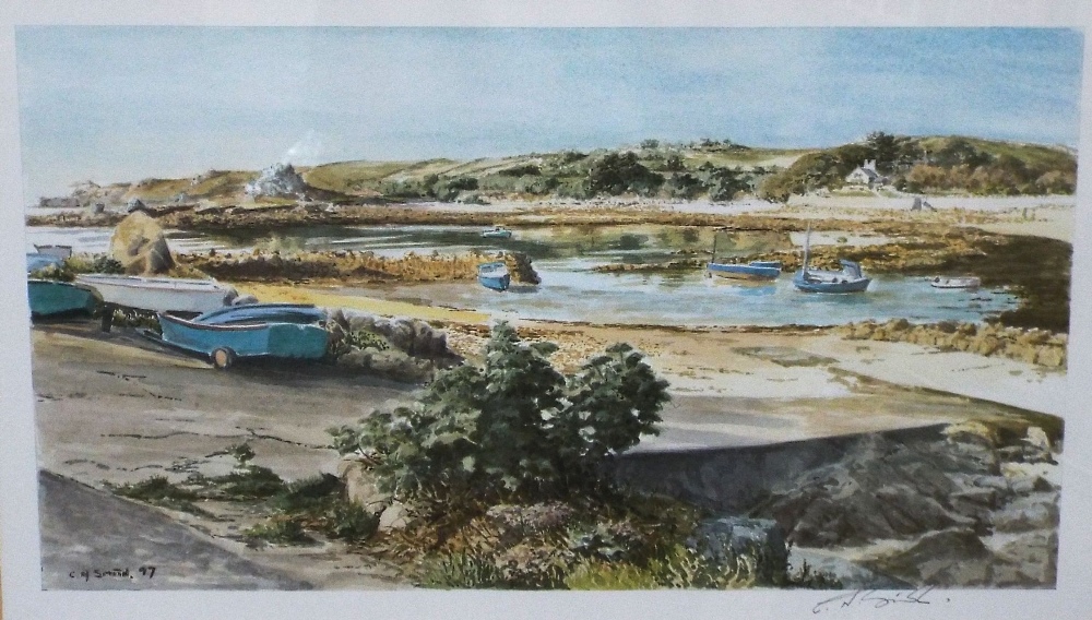 Arthur Bassett Waller (British 1182-1974) - West Coast of Sark, Channel Islands, watercolour on - Image 4 of 4