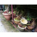 One lot of contemporary planters of varying size and design, mainly glazed examples (a number