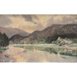 A collection of late 19th century watercolours of landscape subjects including highland landscape