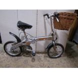 A Summit EZ-Fold light alloy framed folding bicycle, with shopping basket