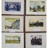 A quantity of small late 20th century watercolour souvenir studies of scenes in St Petersburg,