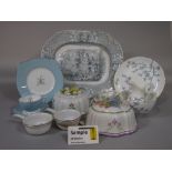 A quantity of ceramics including Minton Ardsley pattern teawares, a set of six decorative jelly