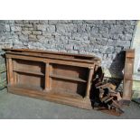 Two sections of reclaimed 19th century low interior architectural room panelling/low two sectional