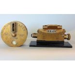 Dent watchmans recording clock pat number 544199 together with a further antique clinometer
