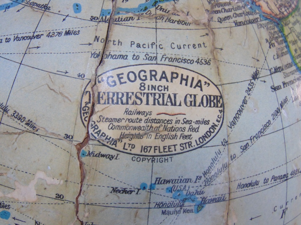 Geographia 8 inch terrestrial globe, 33cm high - Image 2 of 2