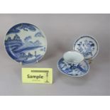 An interesting collection of 18th and 19th century blue and white oriental ceramics including a dish