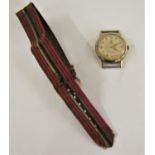 Vintage gent's mid-sized Tudor Royal 9ct Shock Resistant 17 Jewel wristwatch, with Rolex Dennison