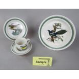 A collection of Portmerion Birds of Britain wares comprising three jugs, six cups, six saucers,
