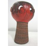 Ann Ernst Nielsen for Faxe Pottery of Denmark - 889 studio pottery vase, with flambé glaze and