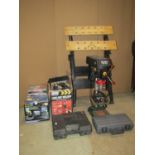 A collection of workshop and other power tools, all used but mostly housed within original