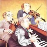 Beryl Cook (1926-2008) - 'Musicians', signed, limited edition 290/650, coloured print published by