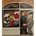 Beryl Cook (1926-2008) - 'The Lingerie Shop', signed, limited 215/650 colour lithograph, 46 x