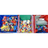 3 boxes of mixed unsorted Lego