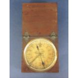 Early 19th century compass with paper dial with a mahogany travel case, Blunt, 22 Cornhill,