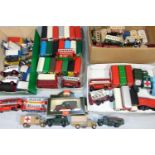 Large quantity of cars, buses and trucks mostly by Matchbox, Lesney and Lledo including many from