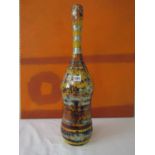 Sutton Taylor Studio baluster waisted floor vase, with banded lustre decoration upon a yellow