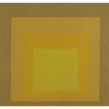 Josef Albers (1888-1976, American) 'Departure in Yellow’ Silkscreen print, 46 x 46cm, framed