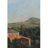 John Fisher (20th century) - 'St Ambroix', signed and dated 86, oil, 44 x 30cm, framed