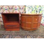 G-Plan Fresco teak bedside cupboard fitted with a single drawer, together with a further small 1970s