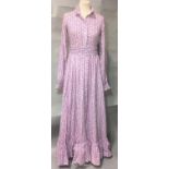 Vintage ladies clothing including 1970's full length cotton print dress by Laura Ashley size 12, a
