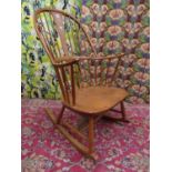 Ercol - Chairmakers rocking chair, in light elm, 100cm high x 60cm