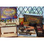 A boxed set of Mazda Christmas Disney lights, a printed tin etc